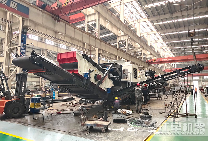 紅星機器廢舊水泥塊加工車間實拍 紅星機器廢舊水泥塊加工車間實拍