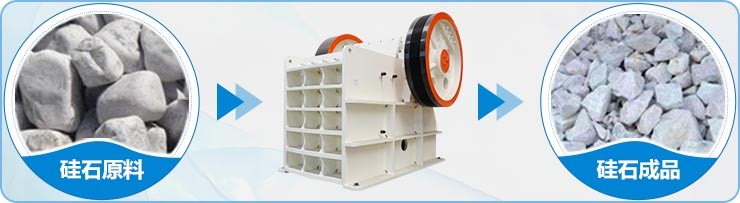 鄂式破碎機處理硅石物料圖 鄂式破碎機處理硅石物料圖