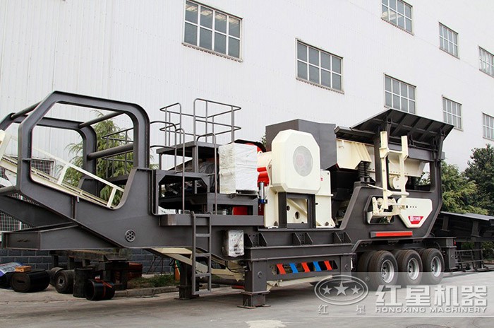 輪胎移動石子破碎機 輪胎移動石子破碎機