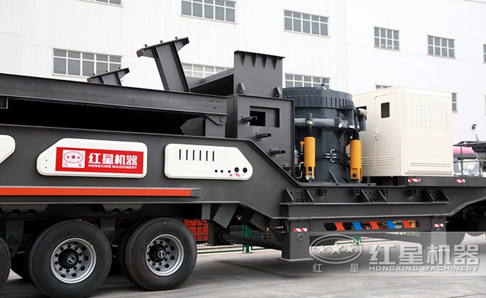 車載輪胎移動石料粉碎機 車載輪胎移動石料粉碎機