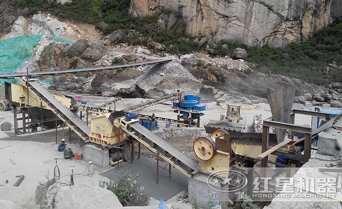 固定式打沙、碎石現(xiàn)場