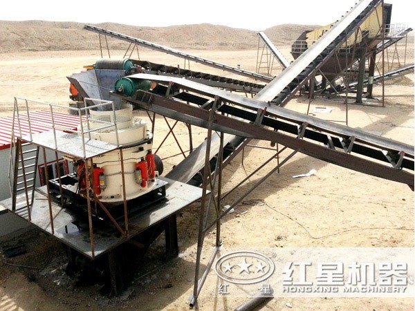 搭配圓錐破碎機混凝土骨料生產現場 搭配圓錐破碎機混凝土骨料生產現場