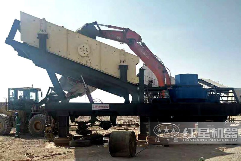 小型移動(dòng)制砂機(jī)現(xiàn)場