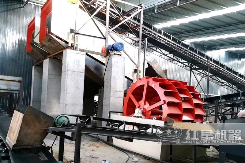 洗砂機(jī)現(xiàn)場，環(huán)保節(jié)能