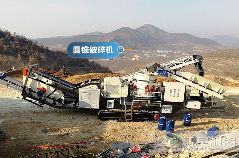 履帶式移動石頭破碎機現(xiàn)場看，可就近現(xiàn)場考察