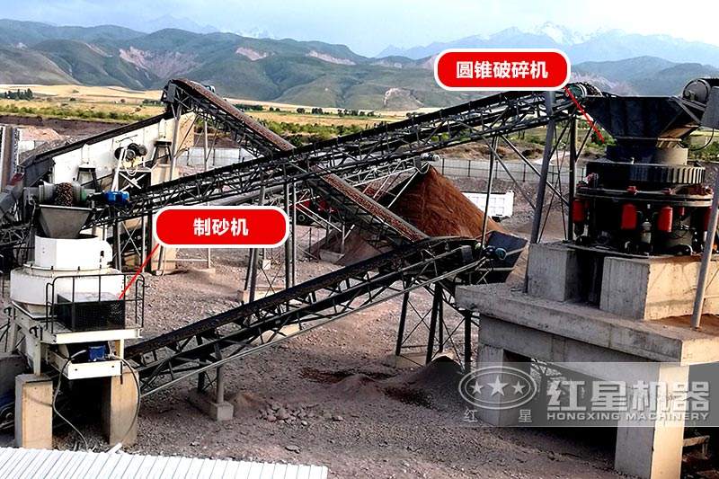 破碎沙石機生產現(xiàn)場
