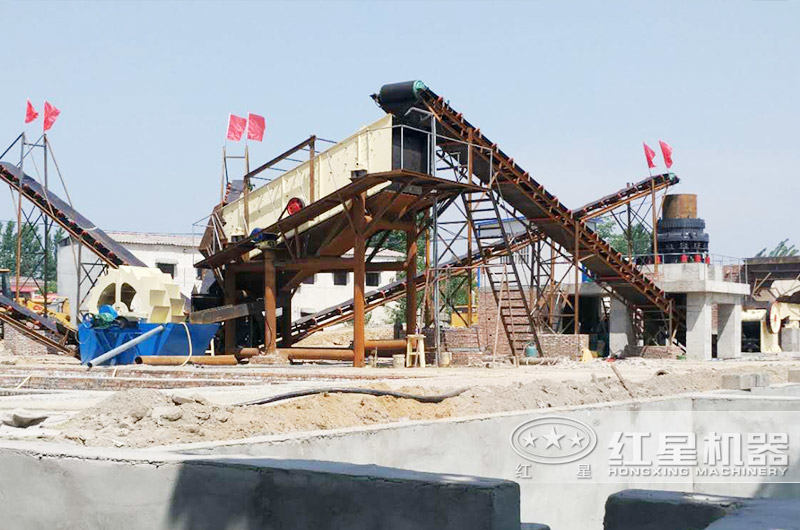 水洗砂生產(chǎn)線現(xiàn)場(chǎng)