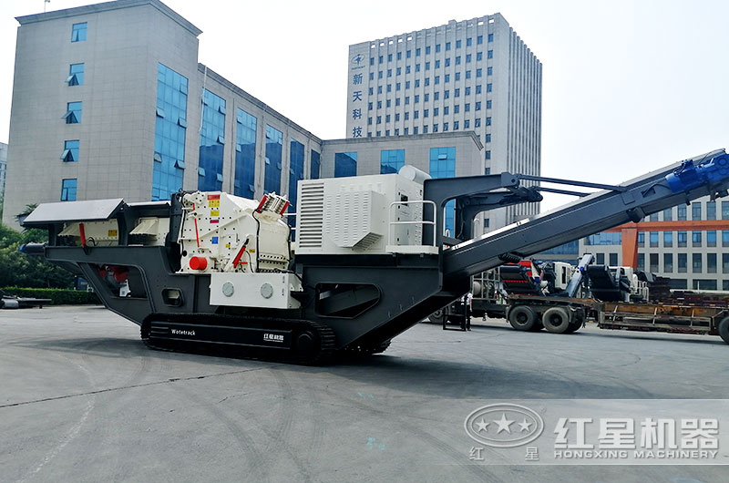 反擊破履帶式碎石機(jī)，成品呈立方體粒型好