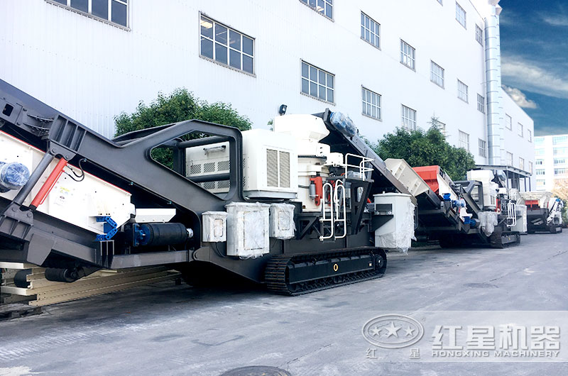 圓錐破履帶式碎石機(jī)，液壓碎石智能性好