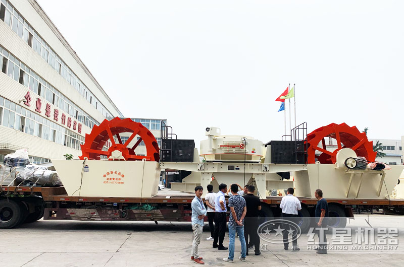 專車運輸洗砂機，并免費安裝