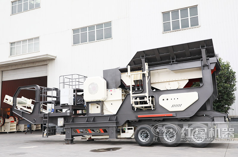 鄂破移動石料破碎機，進料口大，破碎力度強